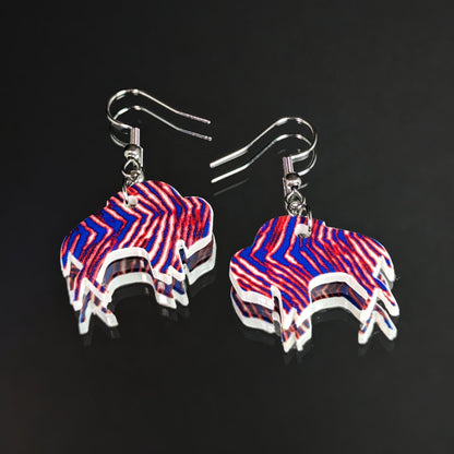 Buffalo Bills Zubaz Dangle Earrings - Buffalo