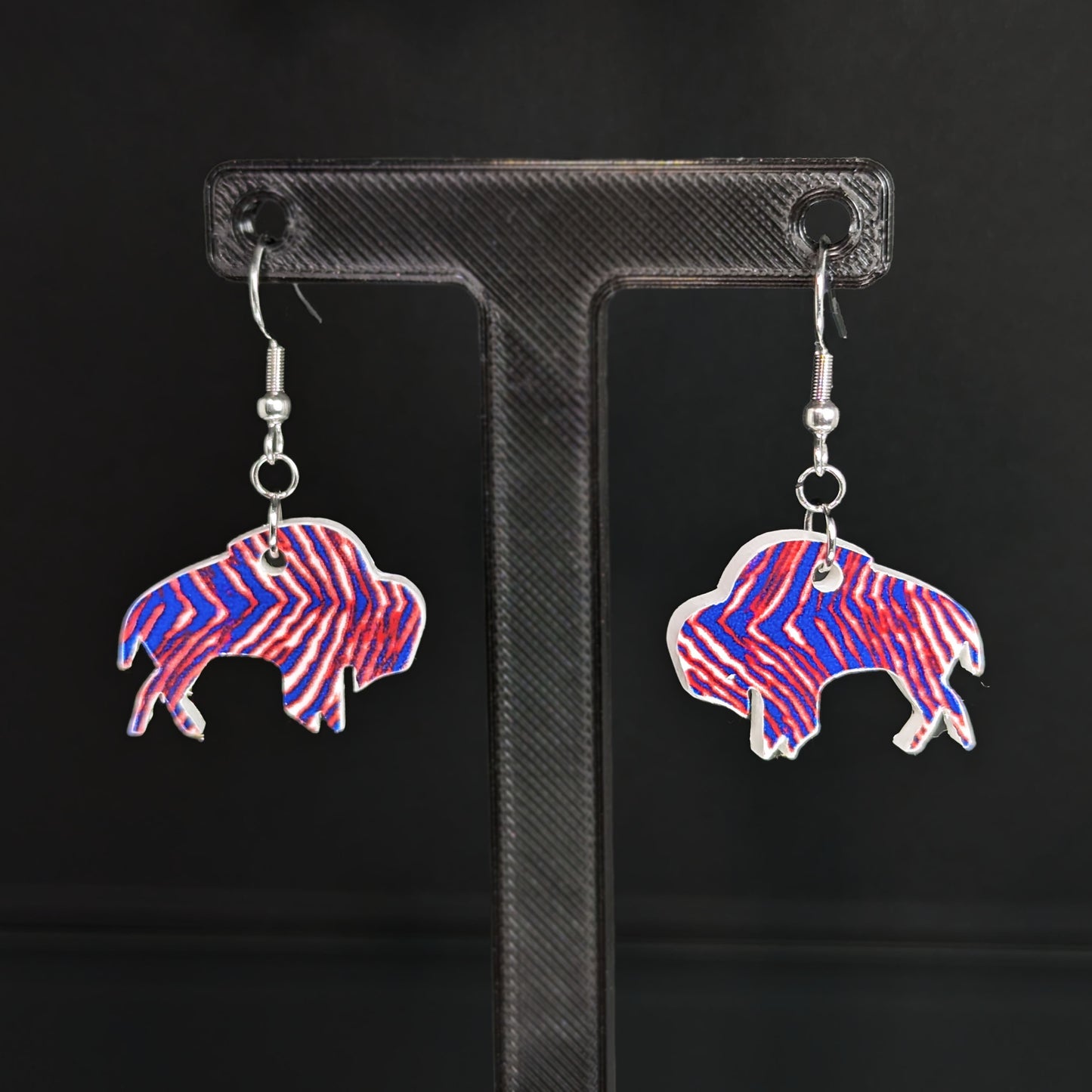 Buffalo Bills Zubaz Dangle Earrings - Buffalo