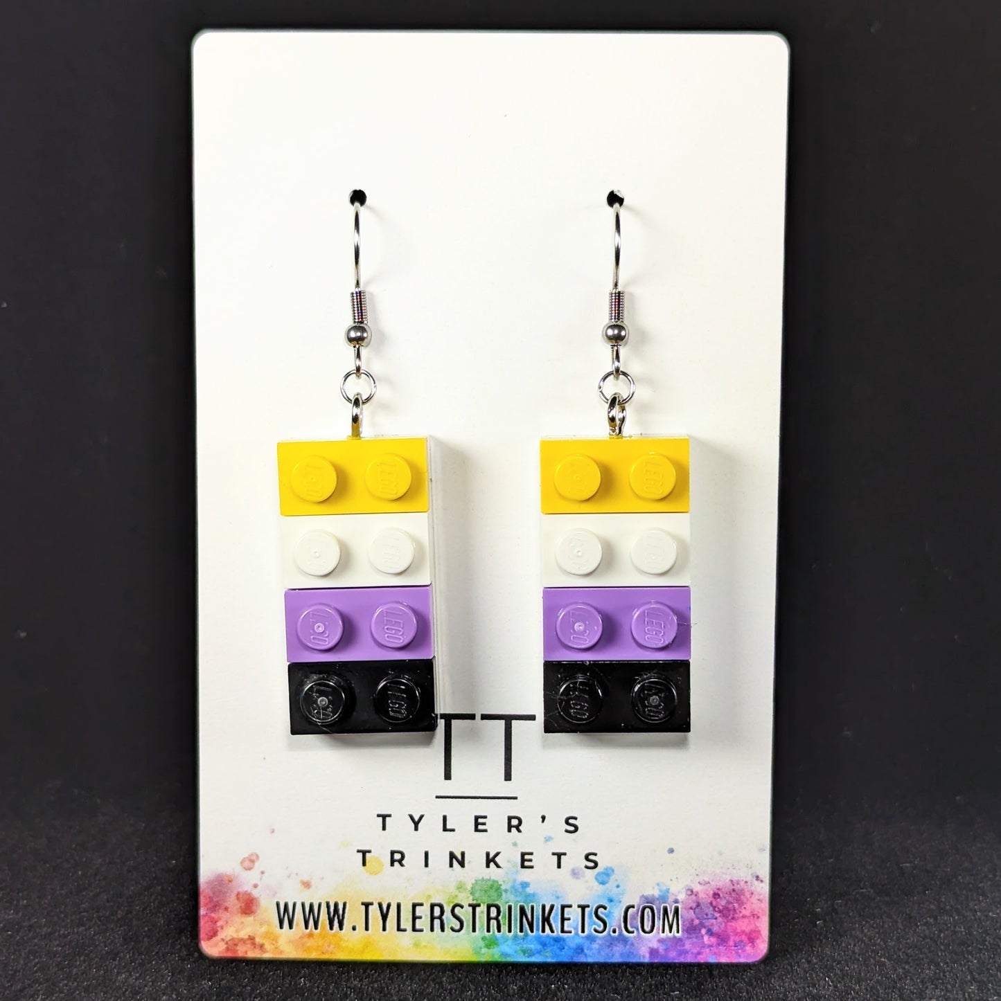 LEGO Earrings - Nonbinary Pride