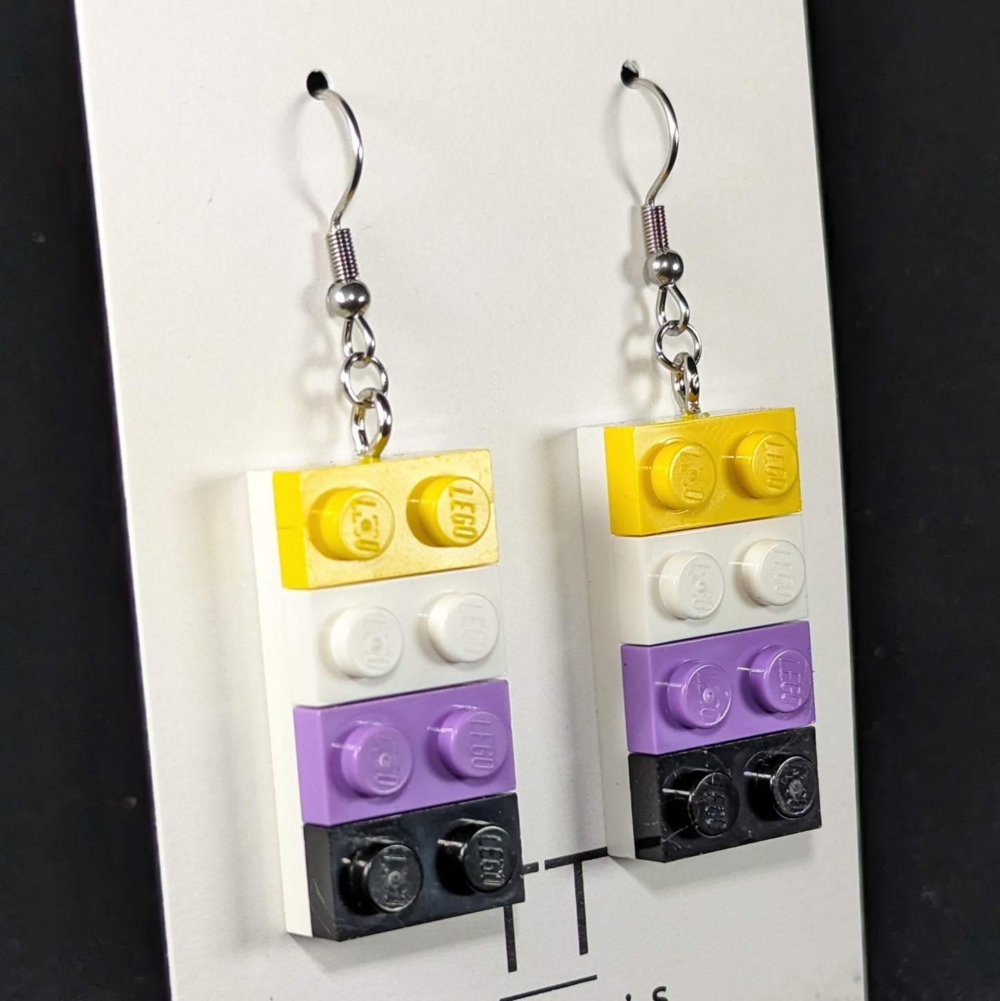 LEGO Earrings - Nonbinary Pride