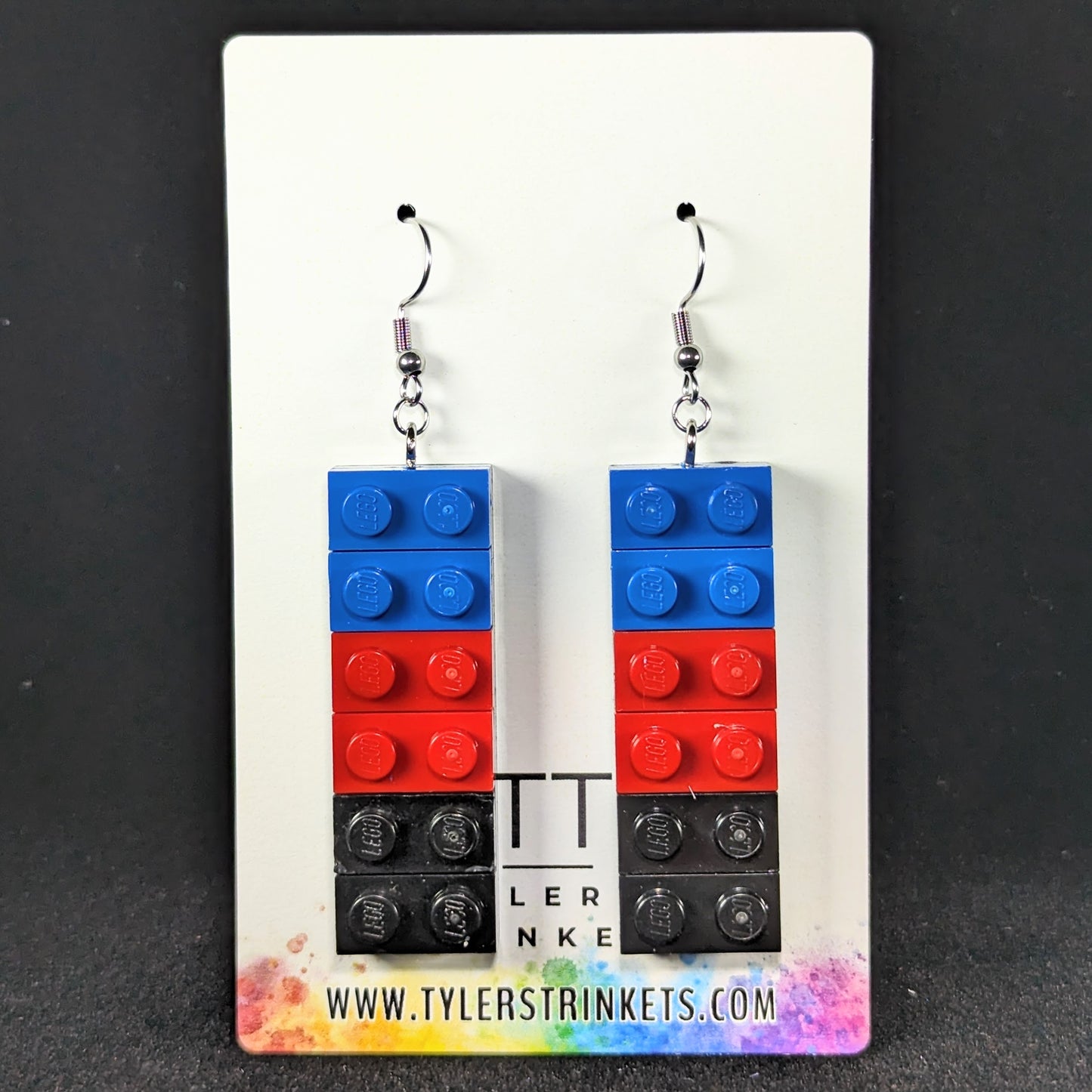 LEGO Earrings - Polyamory Pride