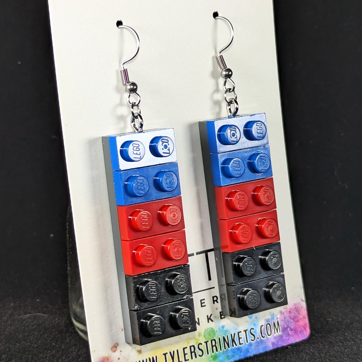 LEGO Earrings - Polyamory Pride