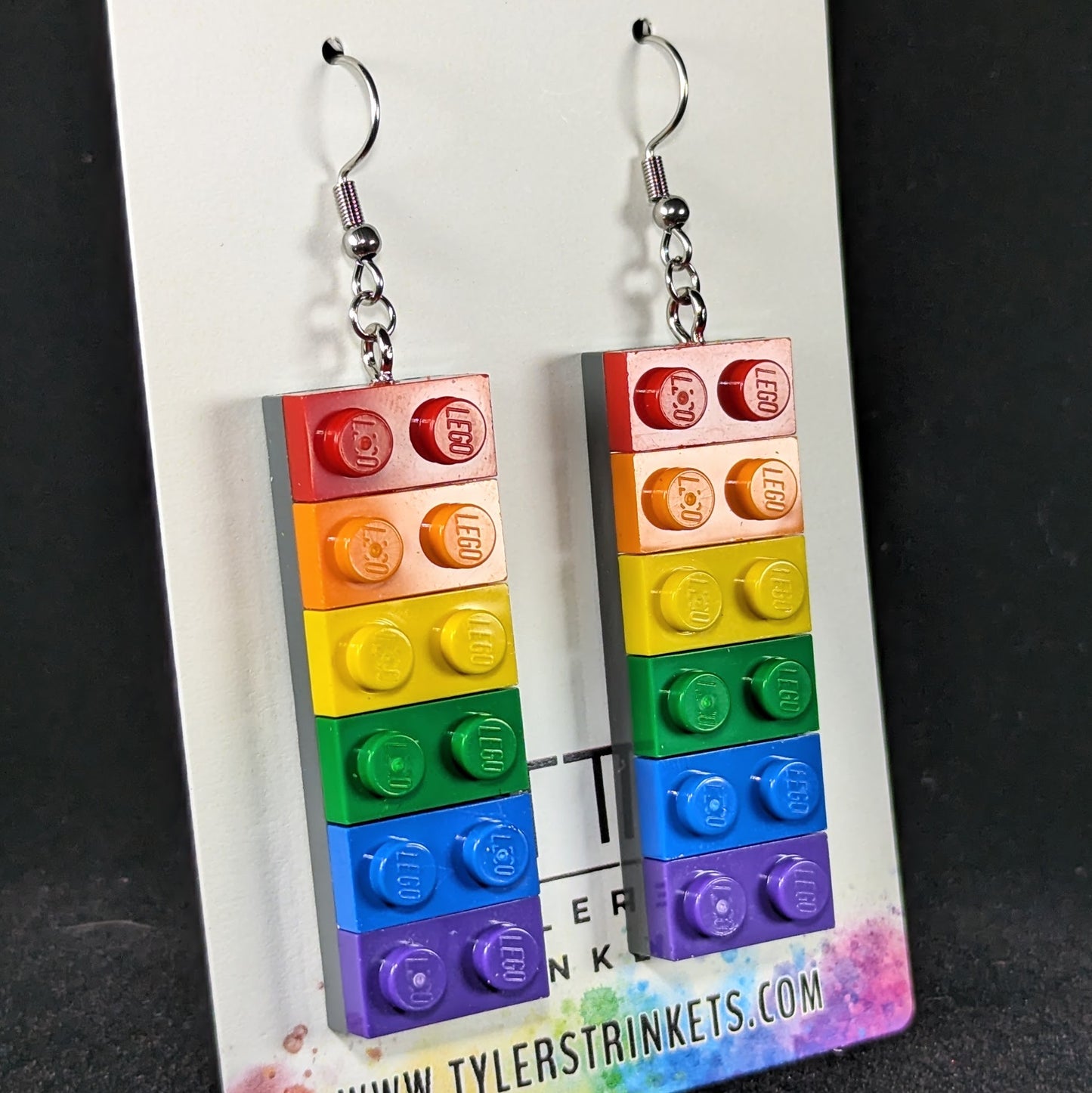 LEGO Earrings - Pride Rainbow