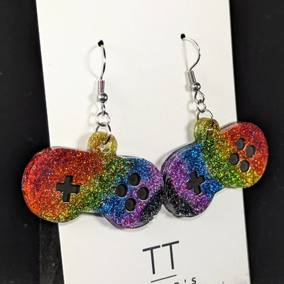 Pride Game Controller Earrings - Super Nintendo