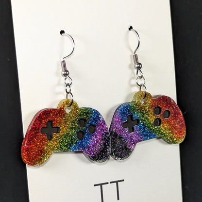 Pride Game Controller Earrings - Xbox