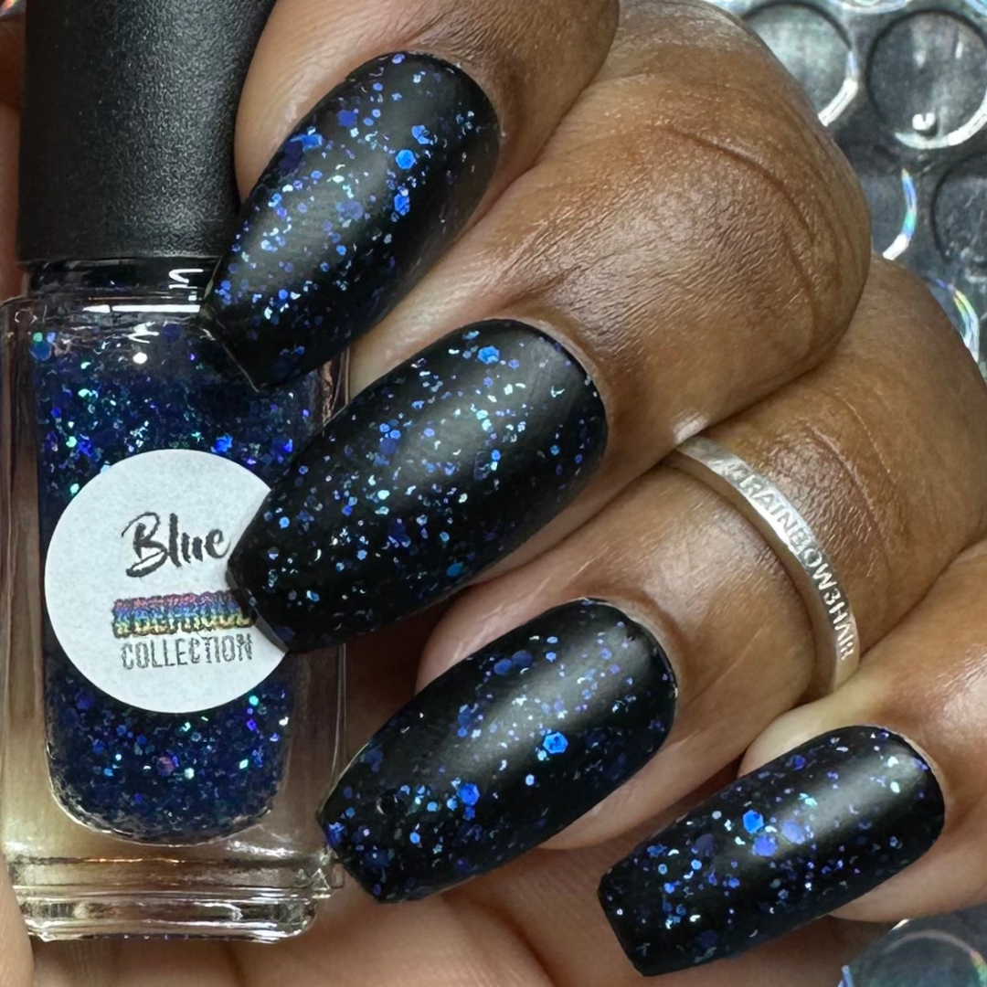 #BeProud Holo Glitter Topper - Blue