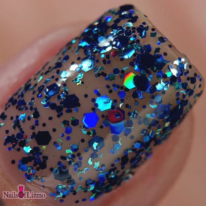 #BeProud Holo Glitter Topper - Blue