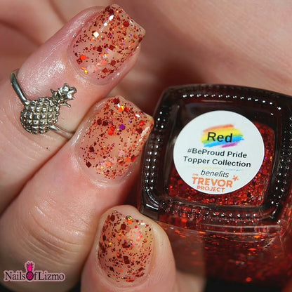 #BeProud Holo Glitter Topper - Red