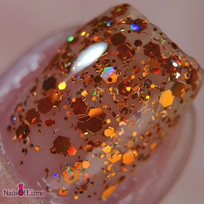 #BeProud Holo Glitter Topper - Orange