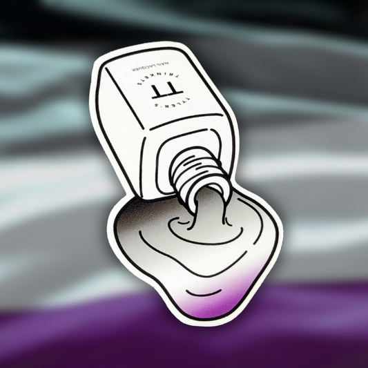 Spilled Polish Sticker - Asexual (Ace) Pride