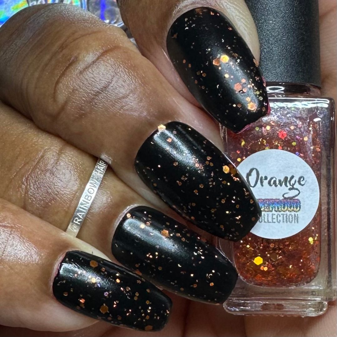 #BeProud Holo Glitter Topper - Orange