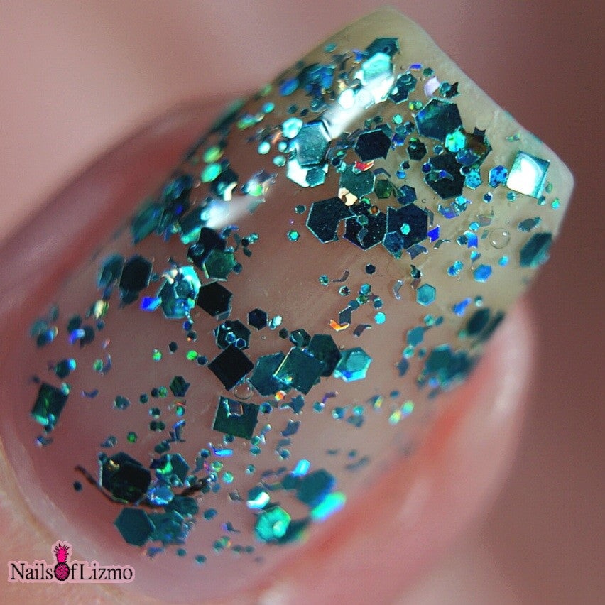 #BeProud Holo Glitter Topper - Turquoise