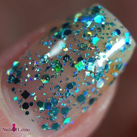 #BeProud Holo Glitter Topper - Turquoise