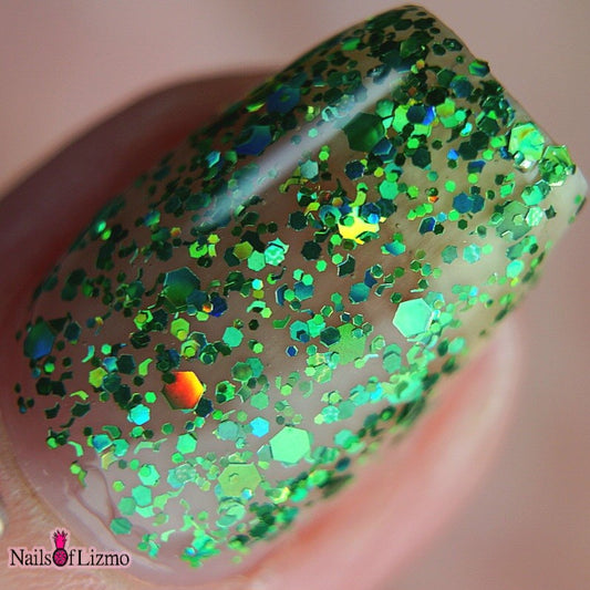 #BeProud Holo Glitter Topper - Green