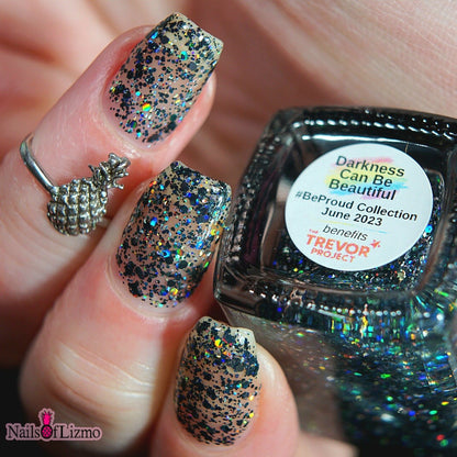 Darkness Can Be Beautiful - Black Holographic Topper