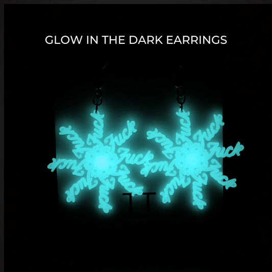 F*ckflake Glow-in-the-dark Dangle Earrings