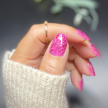 #BeProud Holo Glitter Topper - Hot Pink