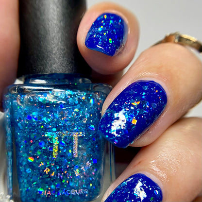 #BeProud Holo Glitter Topper - Sky Blue