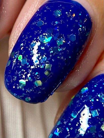 #BeProud Holo Glitter Topper - Sky Blue