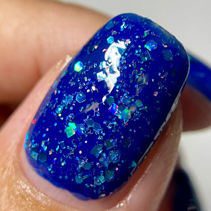 #BeProud Holo Glitter Topper - Sky Blue