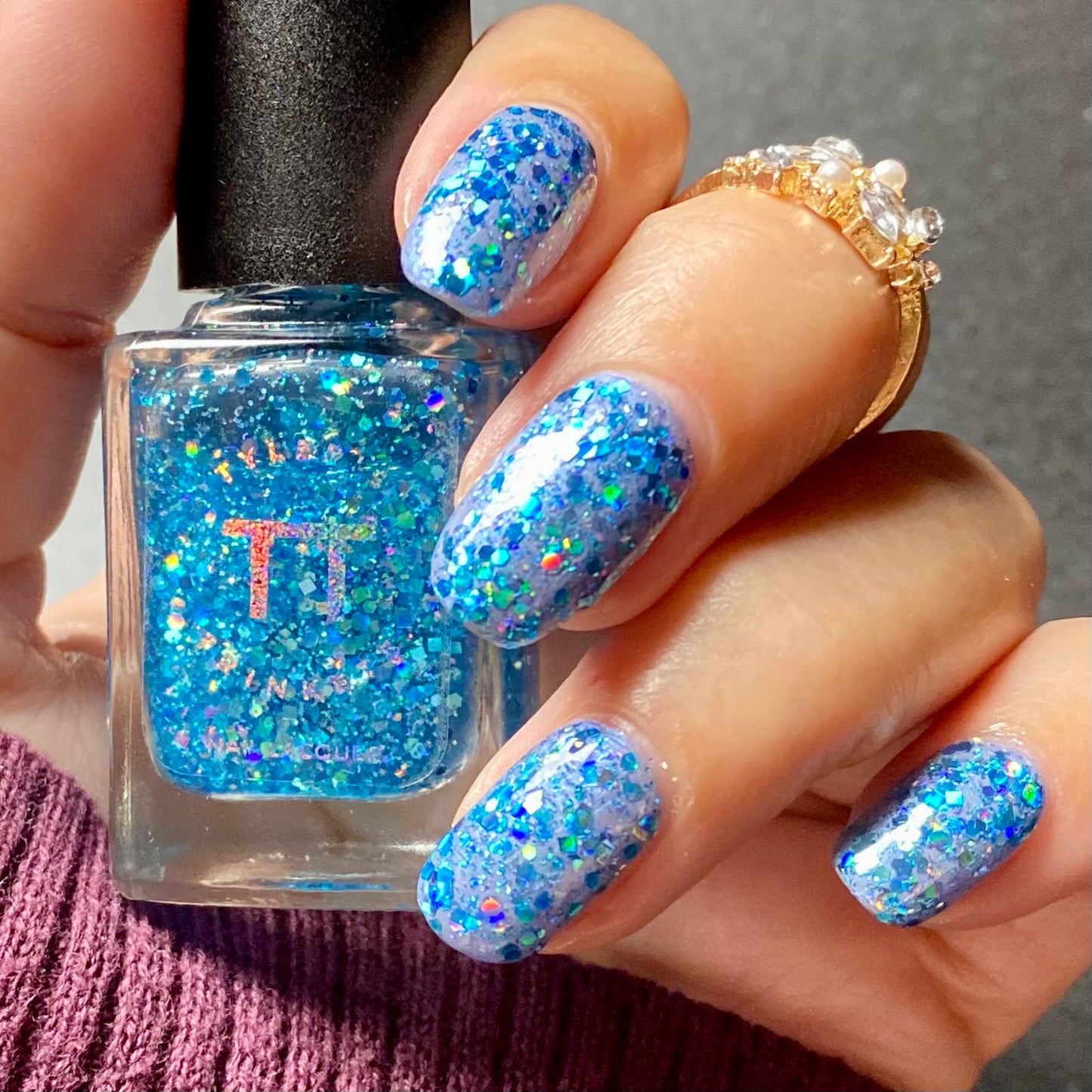 #BeProud Holo Glitter Topper - Sky Blue