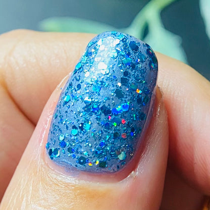 #BeProud Holo Glitter Topper - Sky Blue