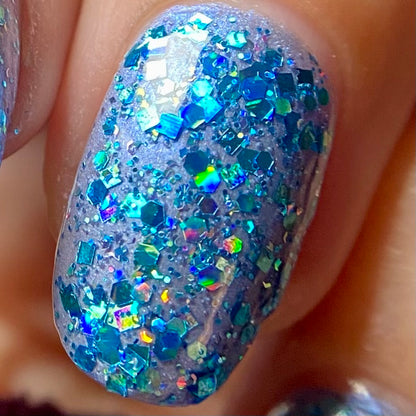 #BeProud Holo Glitter Topper - Sky Blue