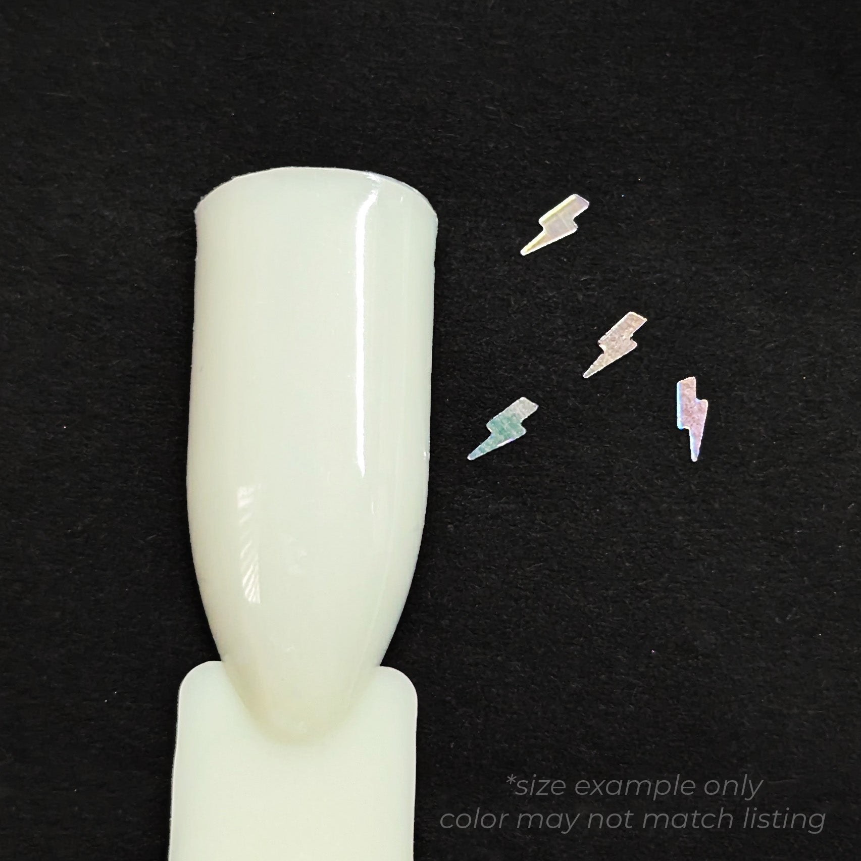 Black Lightning Bolt Nail Art That Stuns