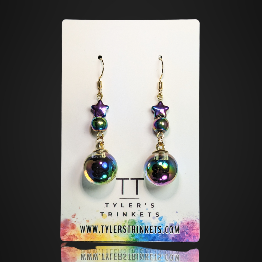 Out of this World Glass Dangle Earrings