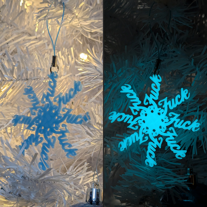 F*ckflake Glow-in-the-dark Snowflake Ornament