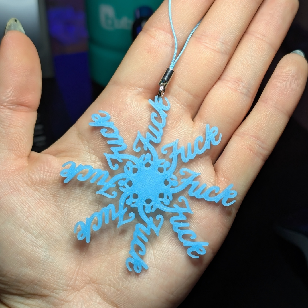 F*ckflake Glow-in-the-dark Snowflake Ornament