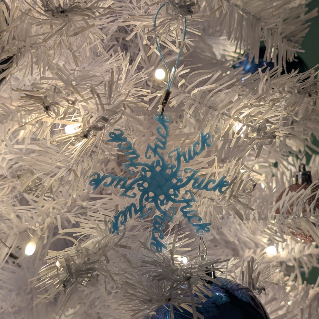 F*ckflake Glow-in-the-dark Snowflake Ornament