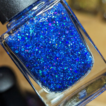 #BeProud Holo Glitter Topper - Blue
