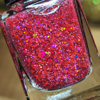 #BeProud Holo Glitter Topper - Red