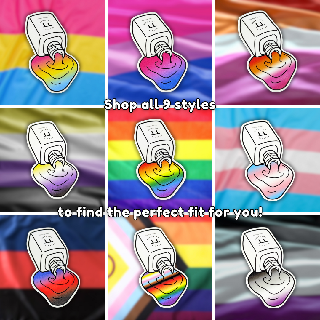 Spilled Polish Sticker - Transgender Pride