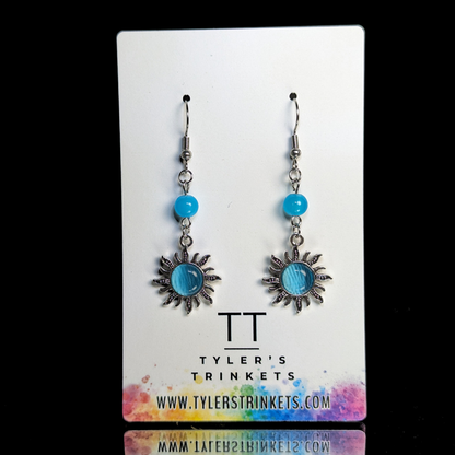 Sunshine Dangle Earrings - Blue