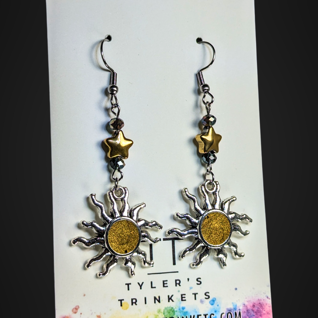 Sunshine Dangle Earrings - Gold