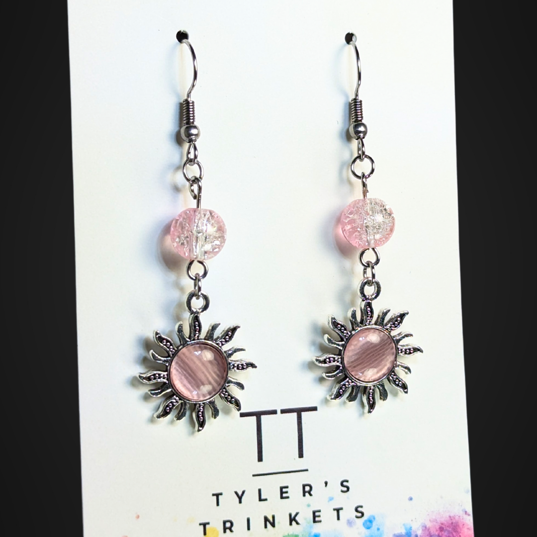 Sunshine Dangle Earrings - Pink