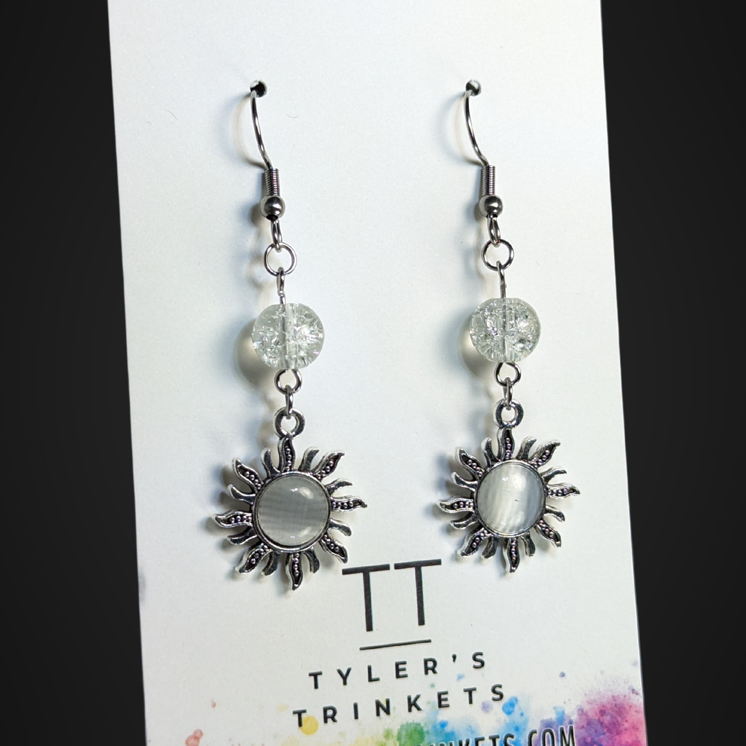 Sunshine Dangle Earrings - White