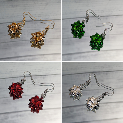 Holiday Bows Dangle Earrings