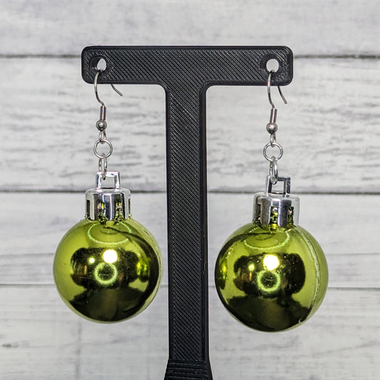 Christmas Ornament Bulb Dangle Earrings