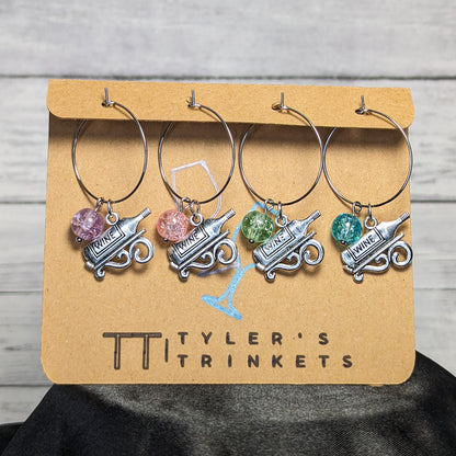 Metal Wine Bottle - Wine Charms