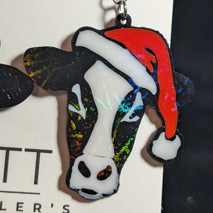 Holiday Cow Dangle Earrings