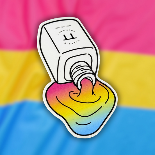 Spilled Polish Sticker - Pansexual Pride