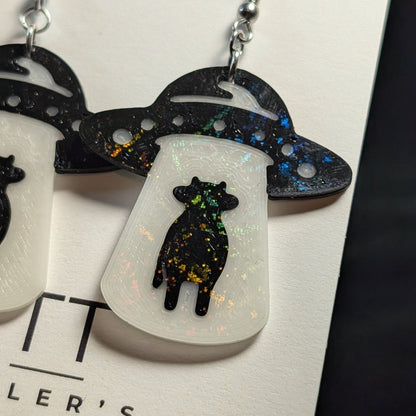 UFO Glow-in-the-dark Dangle Earrings