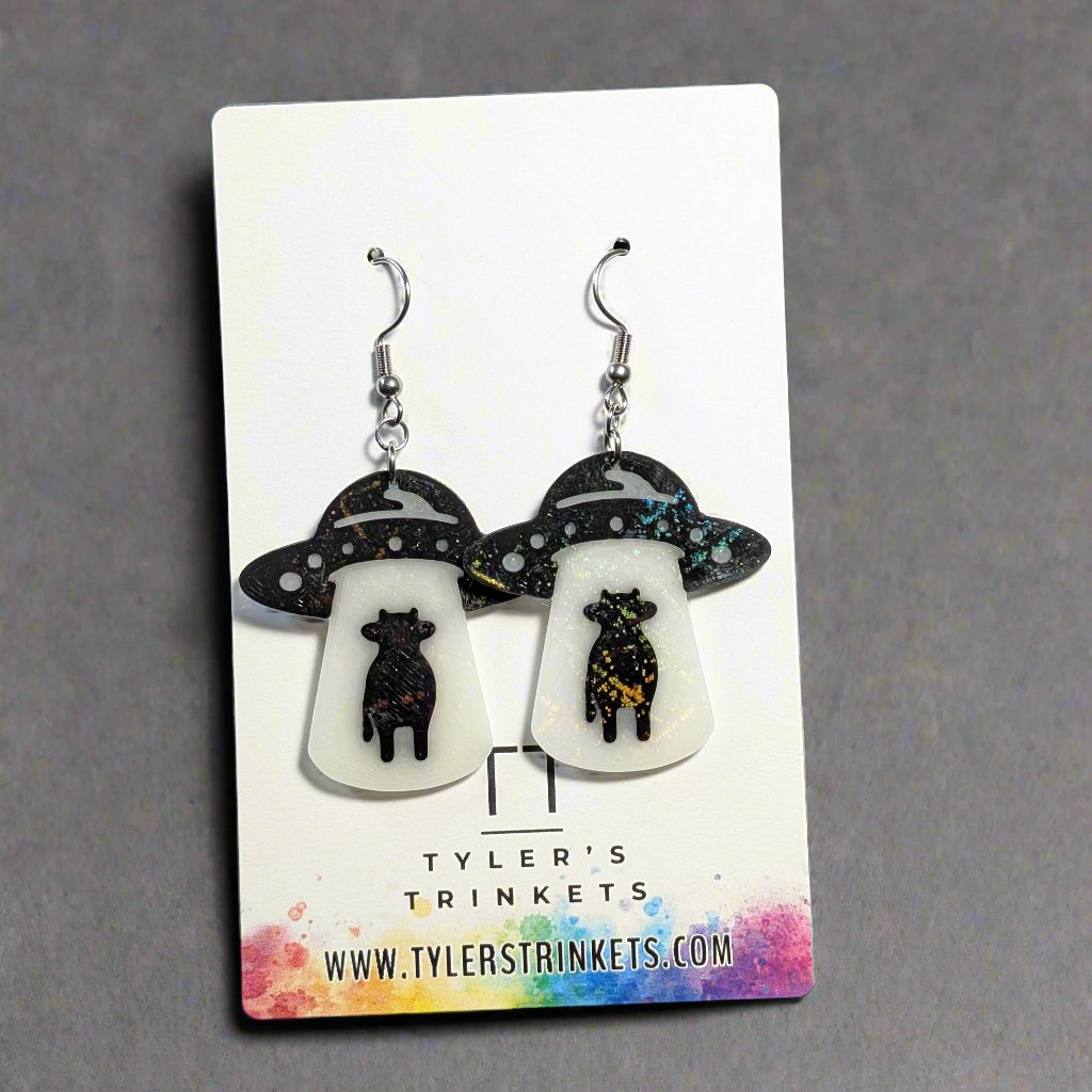 UFO Glow-in-the-dark Dangle Earrings