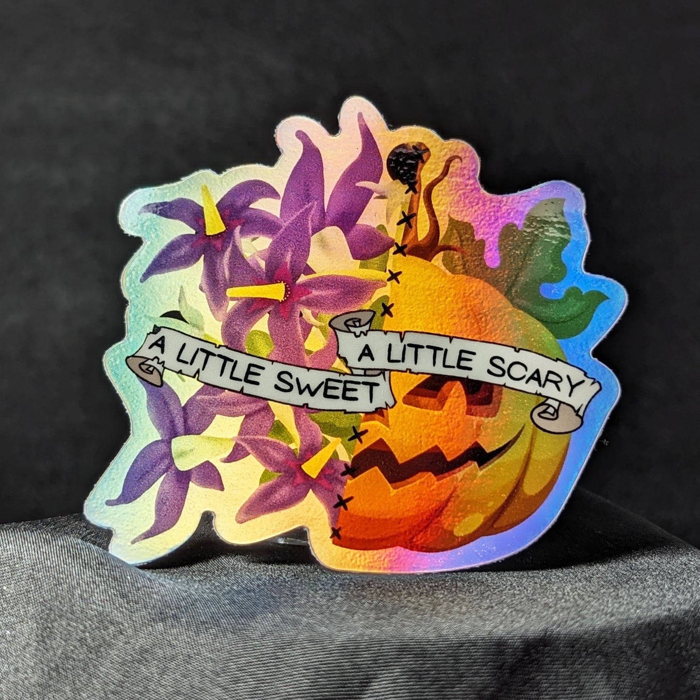 Little Sweet, Little Scary - Holographic Halloween Vinyl Sticker