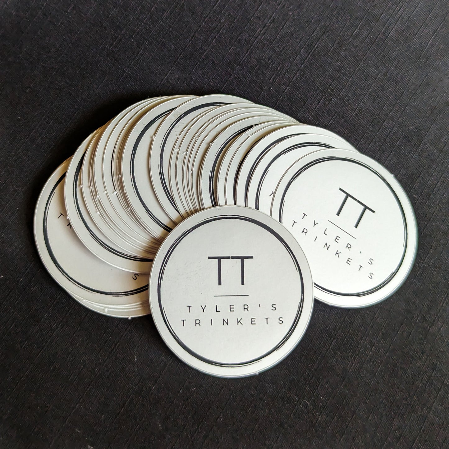 Circle Logo Sticker - Matte Silver