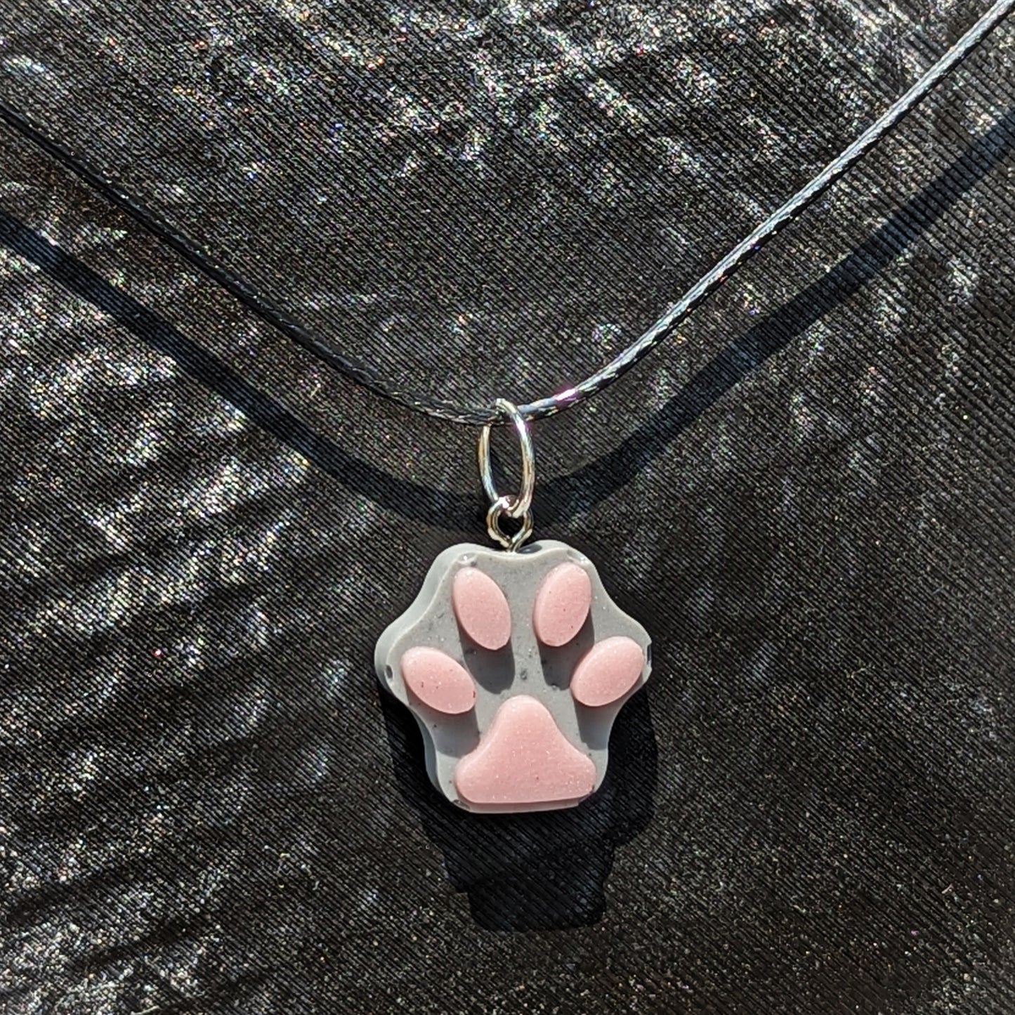 Paw Print Resin Necklace