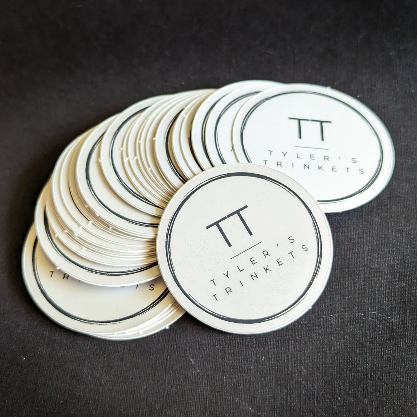 Circle Logo Sticker - Matte Silver